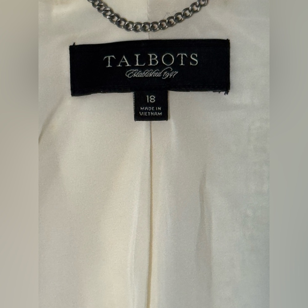 Talbots Ivory Textured Blazer - Picture 7 of 7